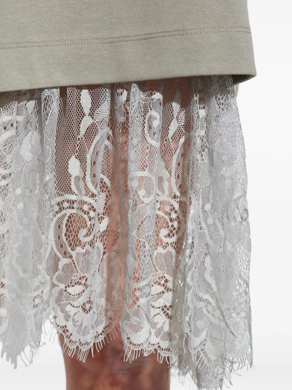 Munthe Lace-trim Mini Dress In Gray