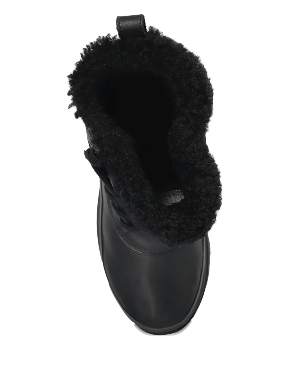 Canada Goose Fur-trim Lace-up Boots In Black