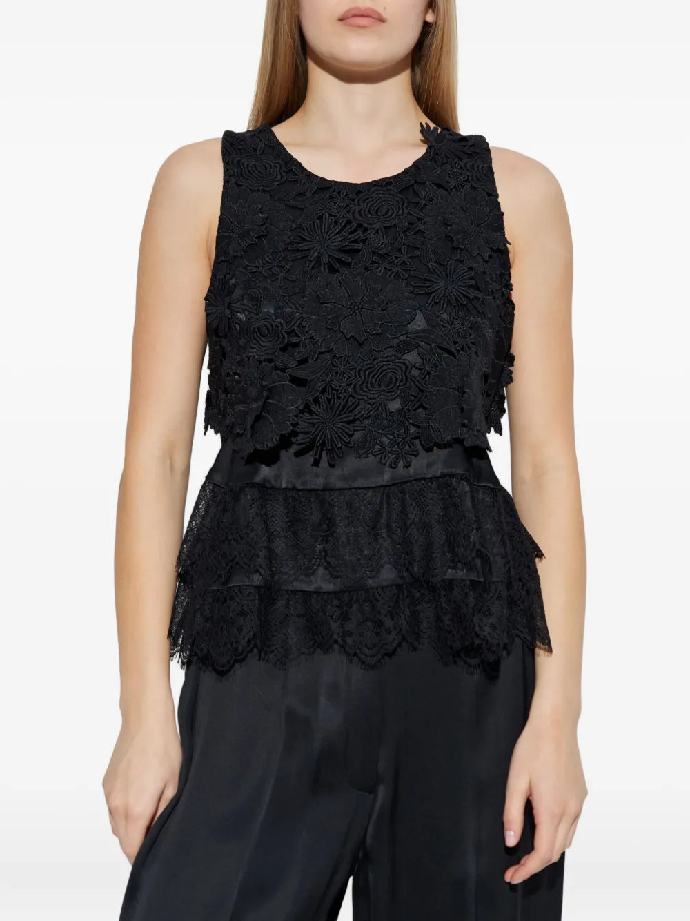 Munthe Floral-lace Blouse In Black