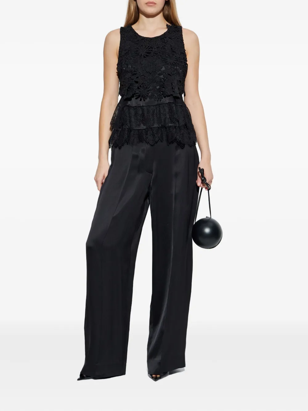 Munthe Floral-lace Blouse In Black