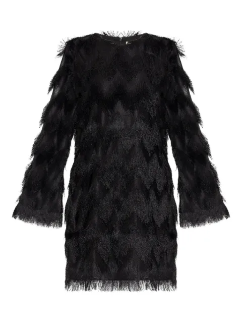 MUNTHE Ratti fringe long-sleeve mini dress