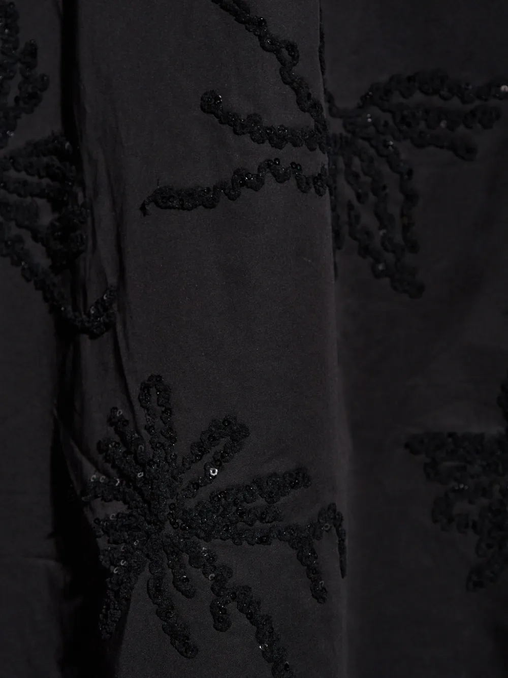 MUNTHE Ronia midi-jurk verfraaid met pailletten Zwart