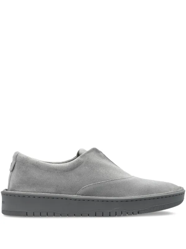 Giorgio Armani スリッポン レザースニーカー | グレー | FARFETCH JP