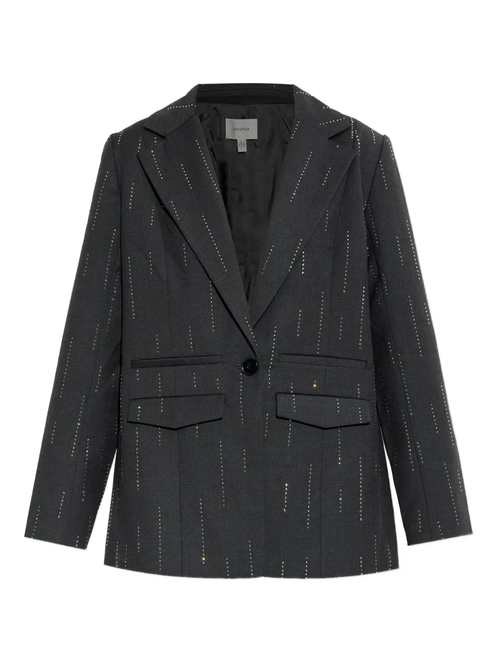 Gestuz GZadira embellished button blazer | gris | Image 1