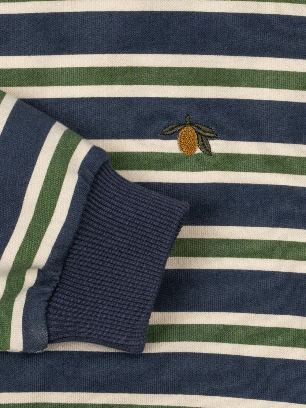 Konges Sløjd Gestreept poloshirt met borduurwerk Blauw