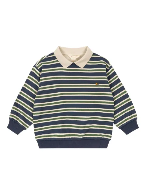Konges Sløjd striped embroidered polo shirt 