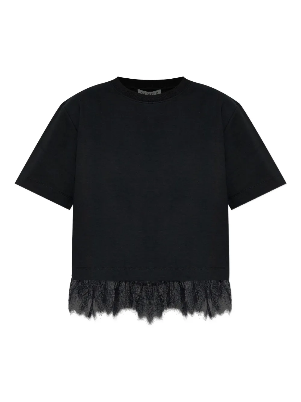 Munthe Rach Lace-trim T-shirt In Black