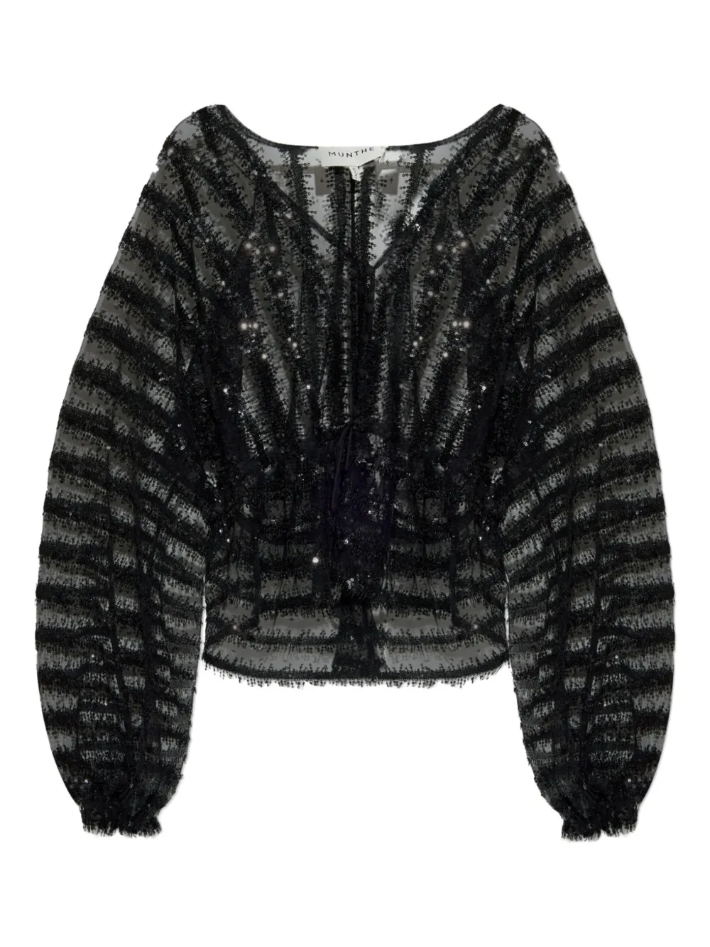 MUNTHE Remona sequin-embellished blouse | Black | Image 1