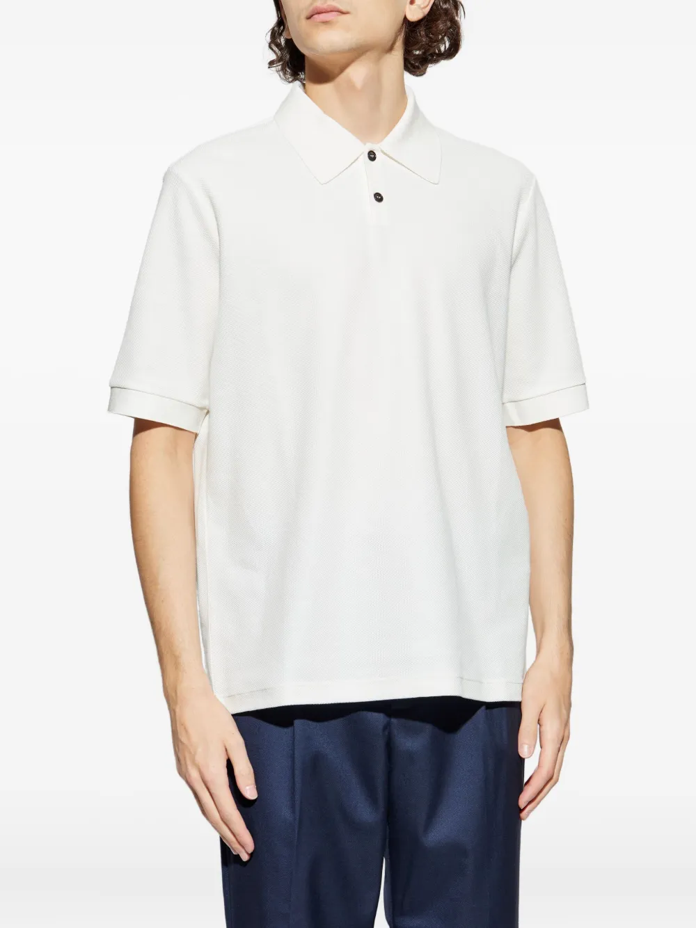 Giorgio Armani Poloshirt met korte mouwen Beige
