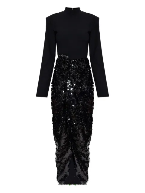 ROTATE BIRGER CHRISTENSEN knot-detail sequin maxi dress