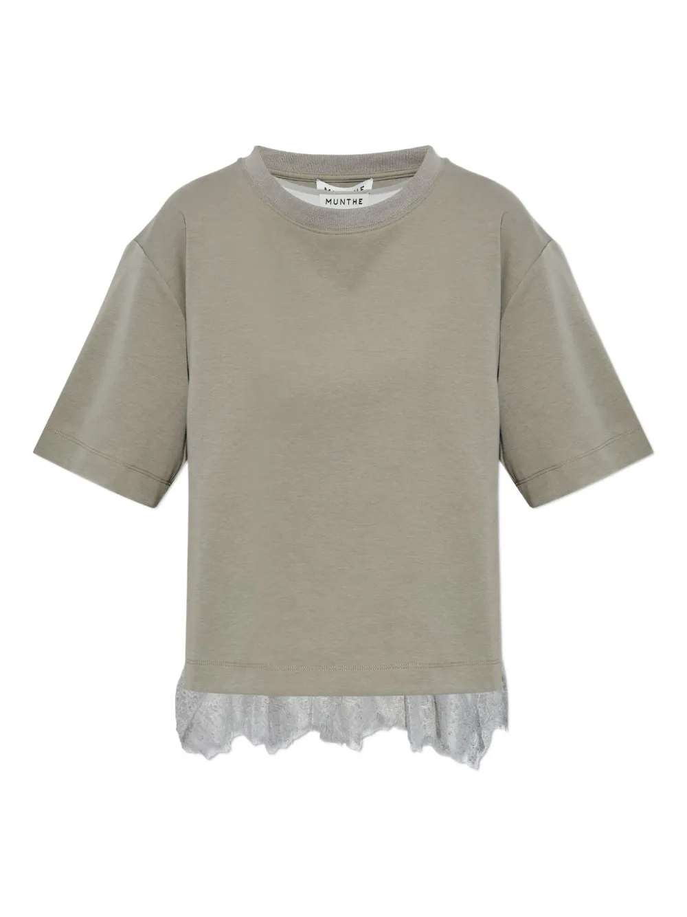 Munthe Lace-trim T-shirt In Brown