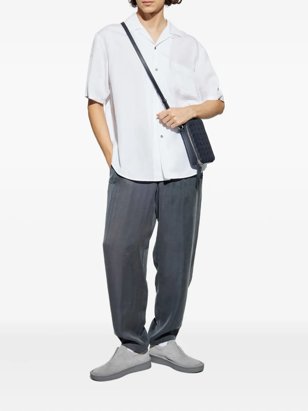 Giorgio Armani pocket short-sleeve shirt - Wit