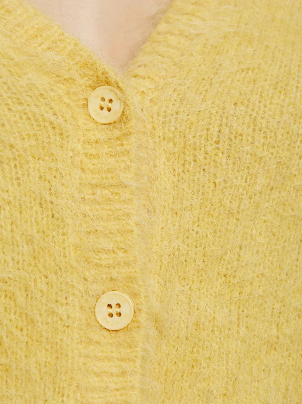 MUNTHE Roxas vest met knopen Geel