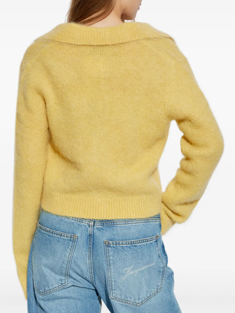 MUNTHE Roxas vest met knopen Geel