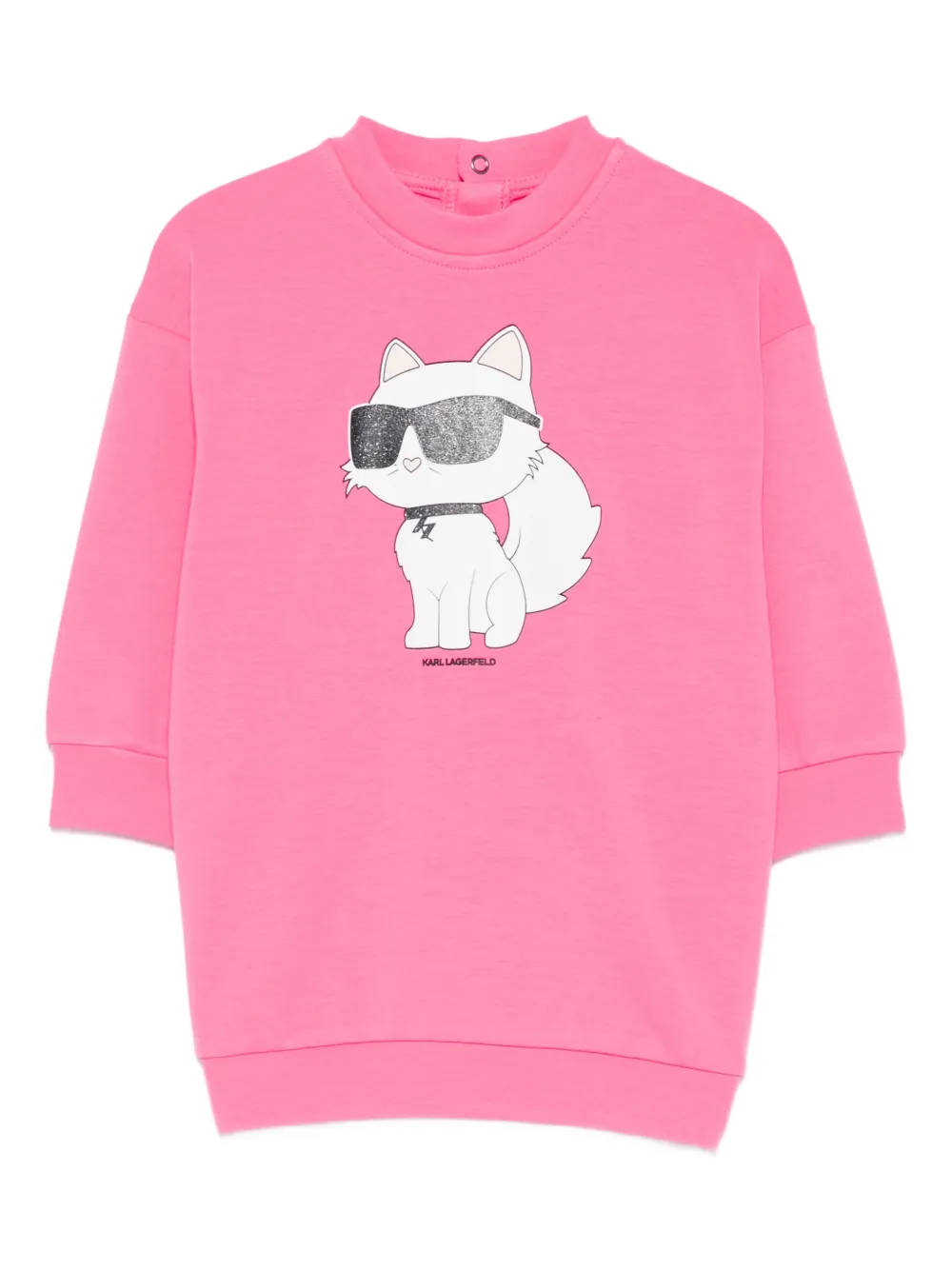 Karl Lagerfeld Kids graphic-print dress - Rosa