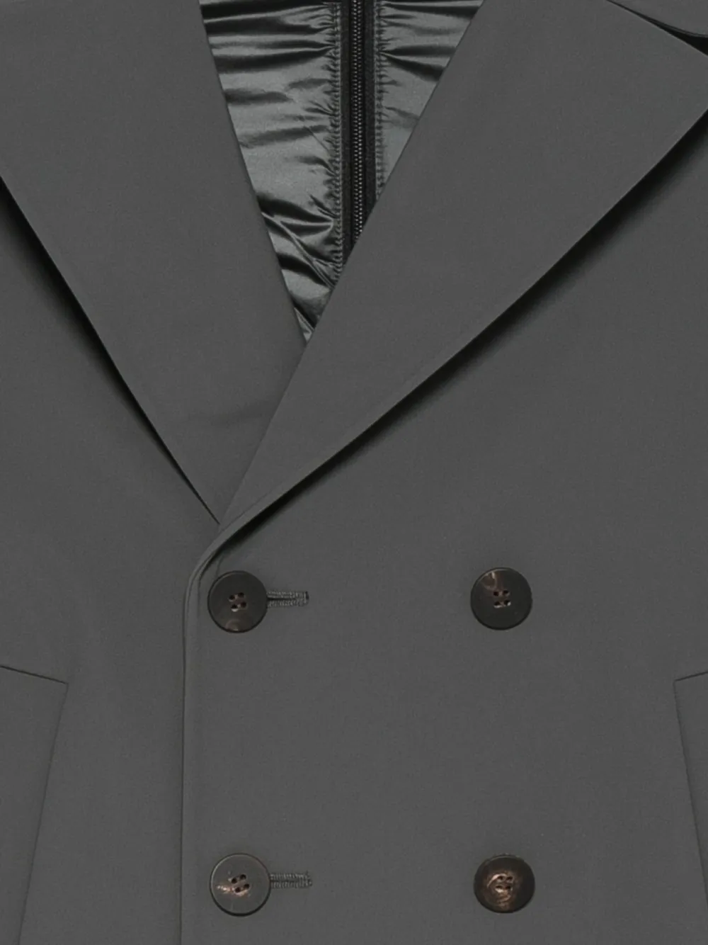 Rrd Double-breasted Coat In Gray