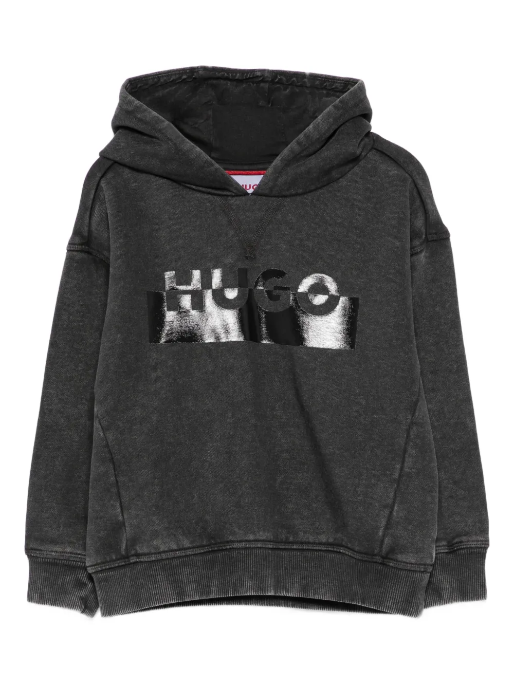 HUGO KIDS hoodie à motif monogrammé | noir | Image 1