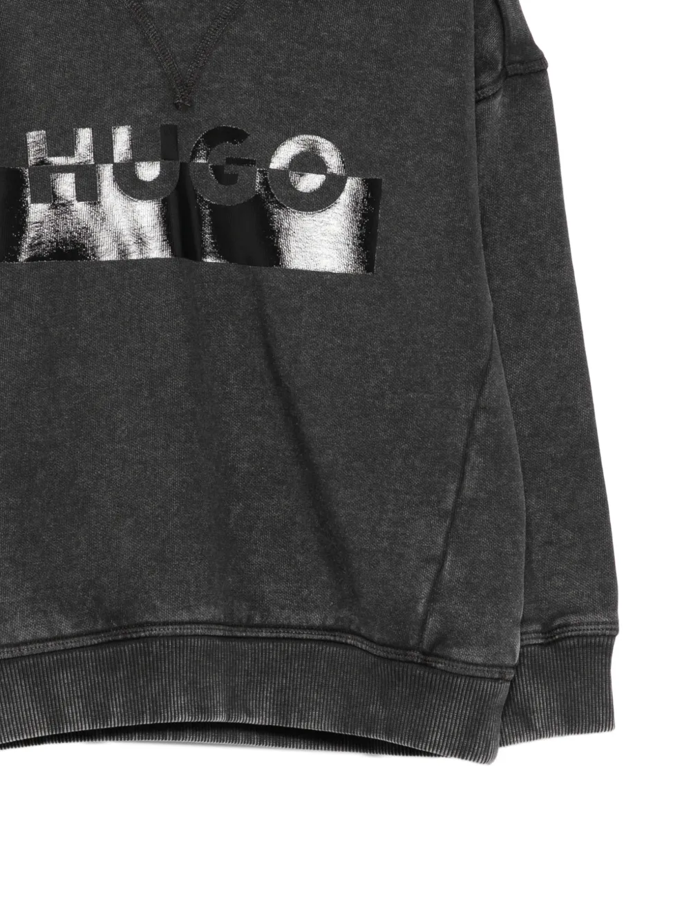 HUGO KIDS Hoodie met logo Zwart