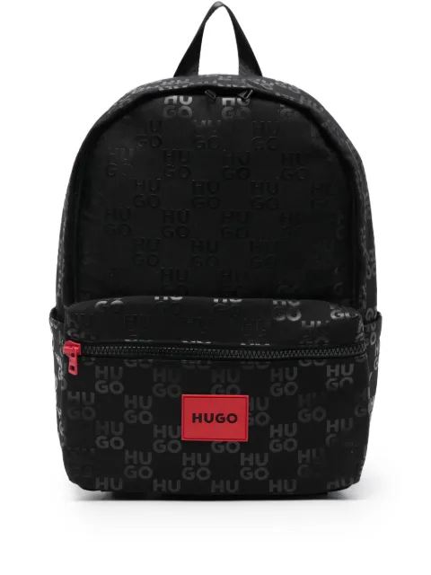 HUGO KIDS logo-print backpack
