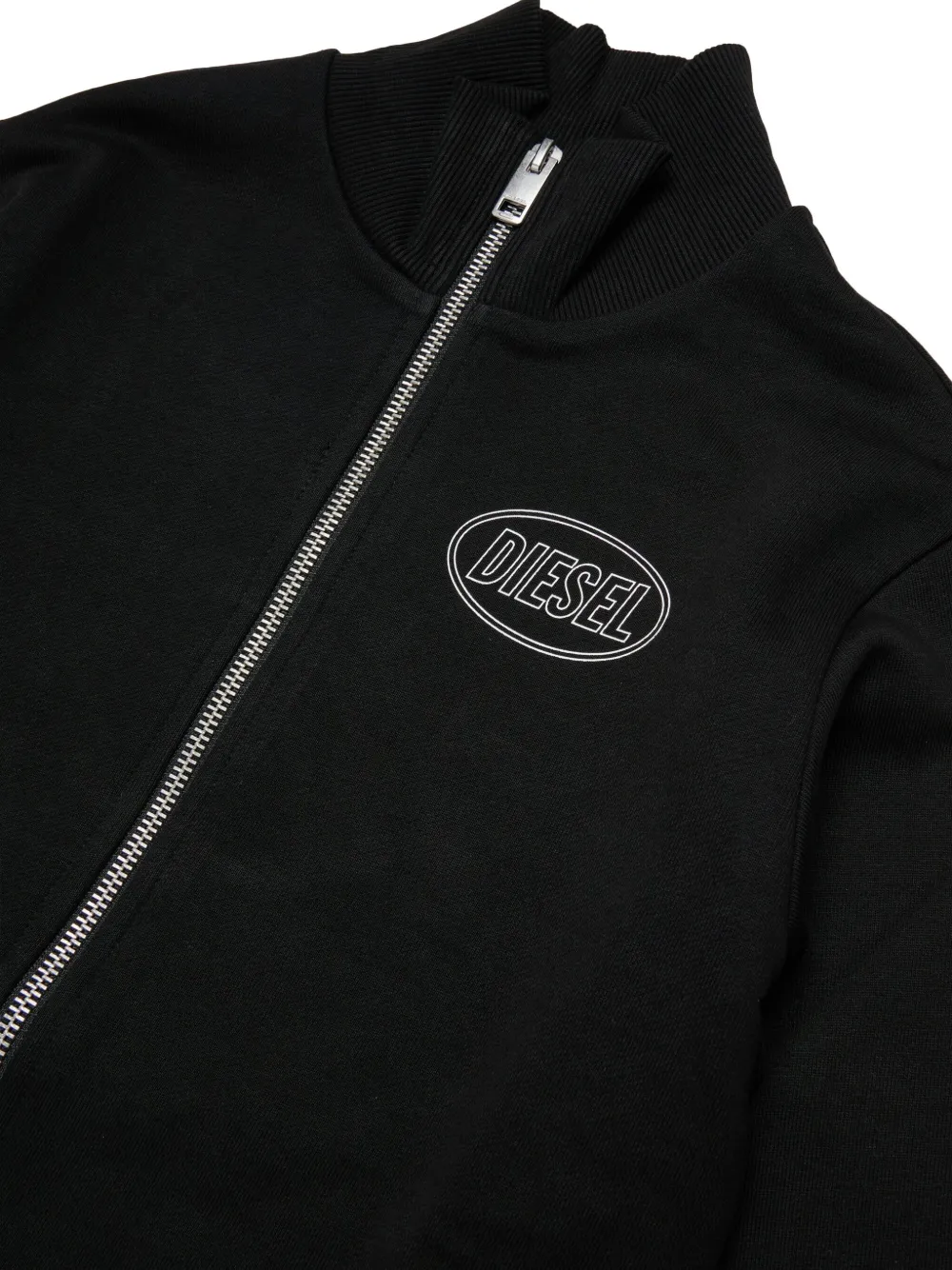 Diesel Scirclezip Over Sweatshirt In Black