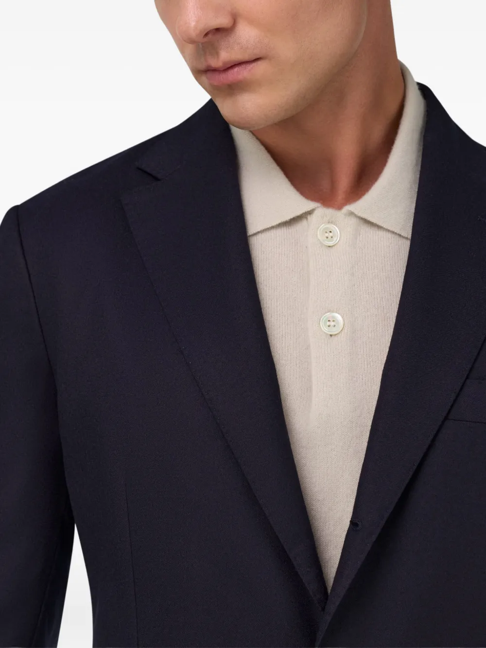 Boggi Milano Blazer met enkele rij knopen Blauw