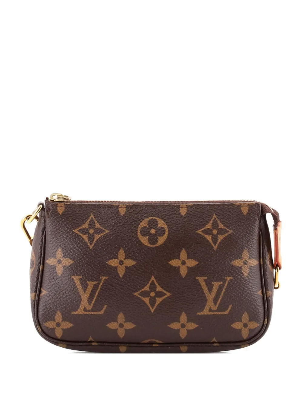 Pre-owned Louis Vuitton Pochette Accessoires Monogram Canvas Mini Clutch Bag In Brown