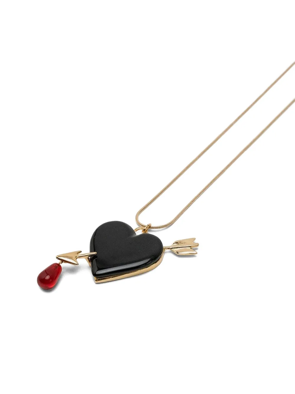 Andres Gallardo Heart-pendant Necklace In Black