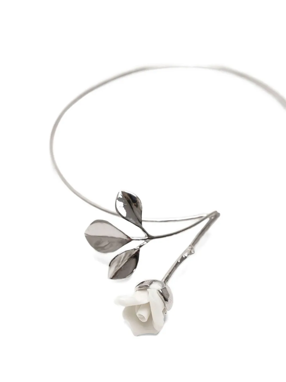 Andres Gallardo Rosebud Cross choker - Zilver