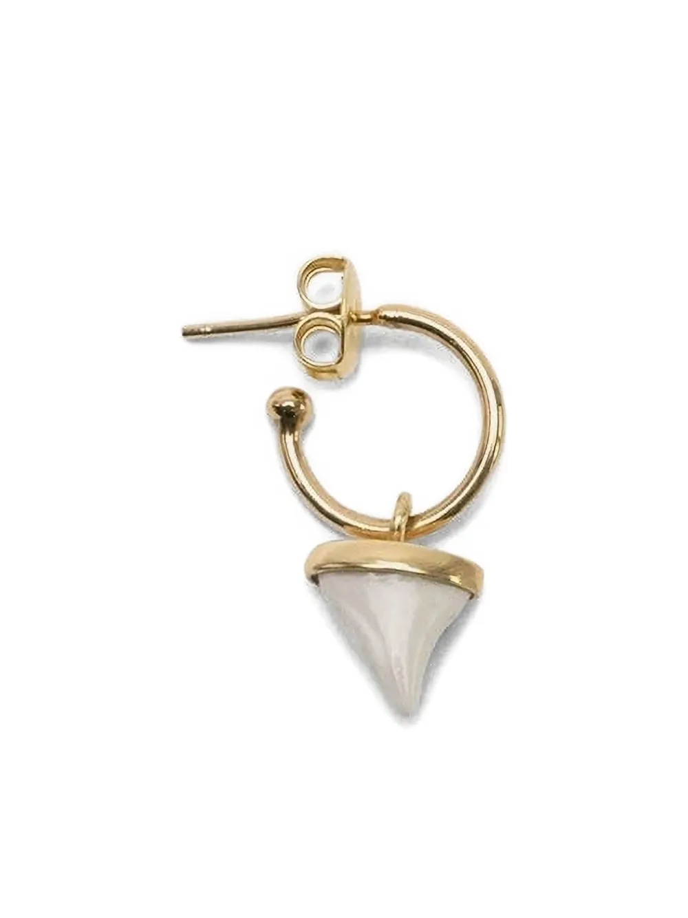 尖钉吊饰圈形耳环