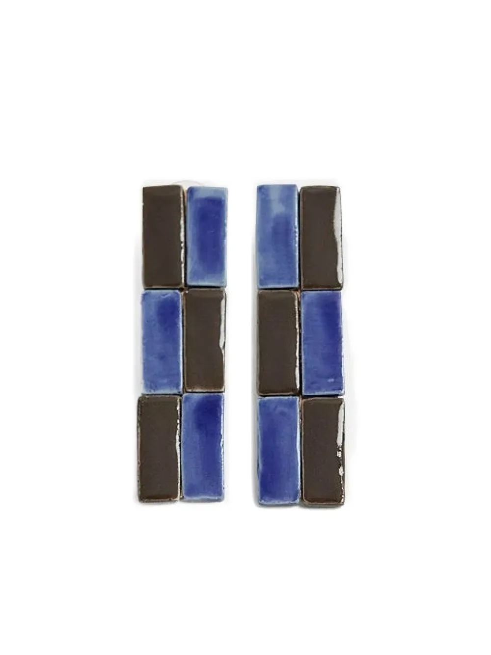 Andres Gallardo Tile Earrings In Blue