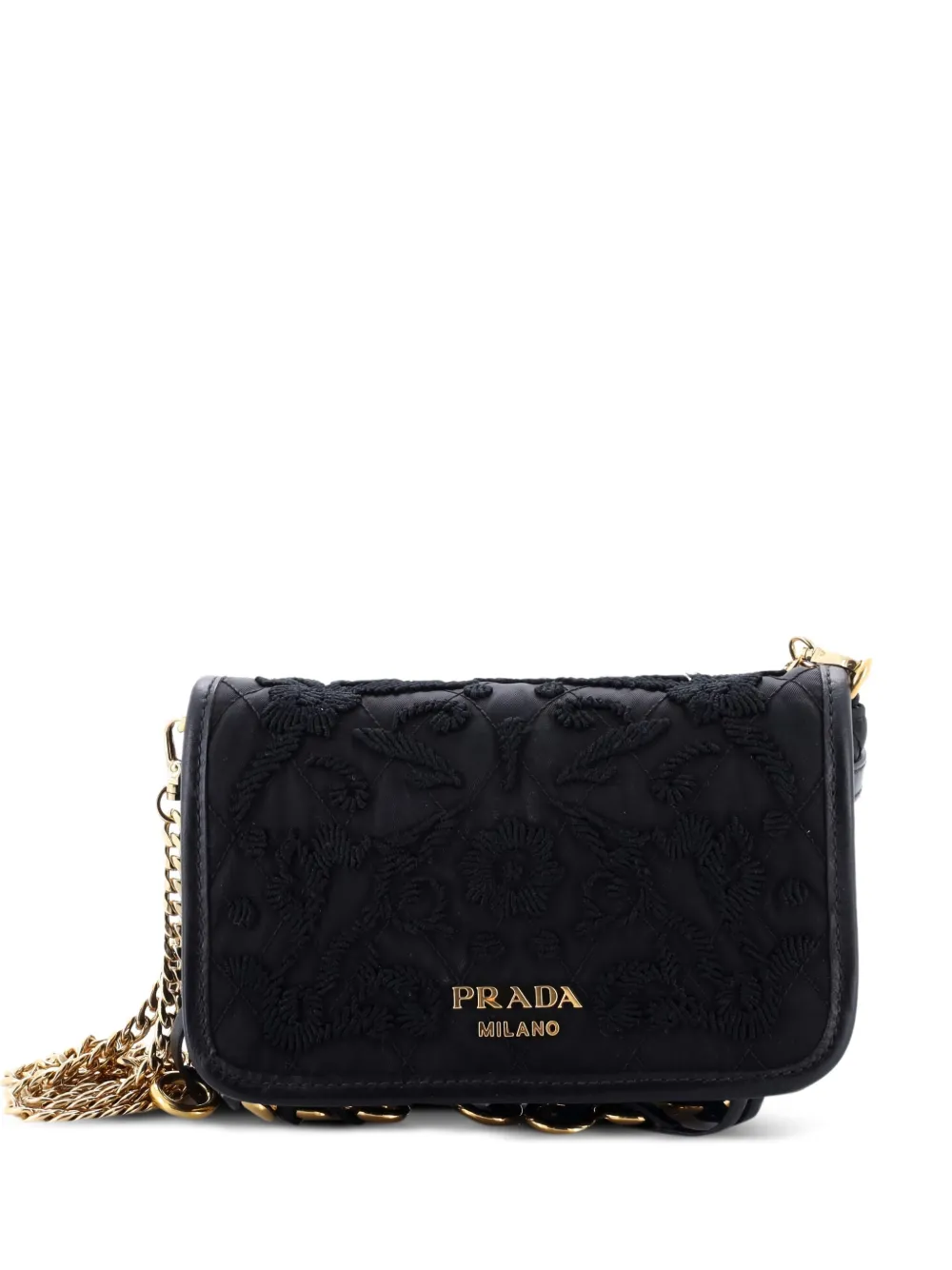 Prada Pre-Owned Corsaire Embroidered Quilted Tessuto Small belt bag - Prada Pre-Owned Corsaire Embroidered Quilted Tessuto Small belt bag -