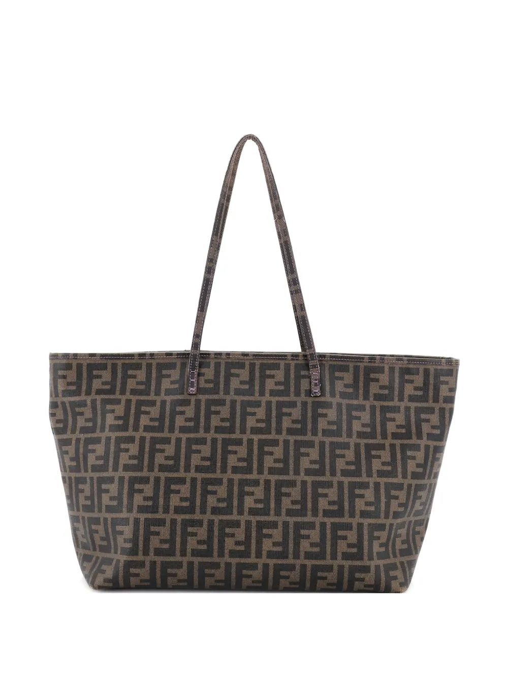Fendi Pre-Owned Roll Zucca Coated Canvas Large tote bag | Brown | Image 1