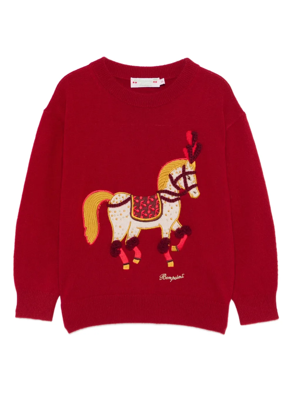 Bonpoint embroidered-detail top | Red | Image 1