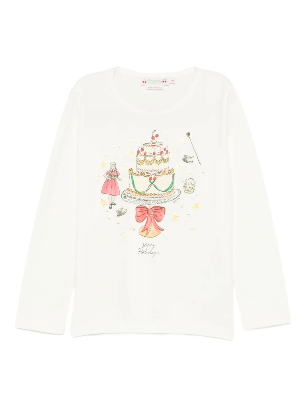 Bonpoint Tidjiane printed top | White | Image 1