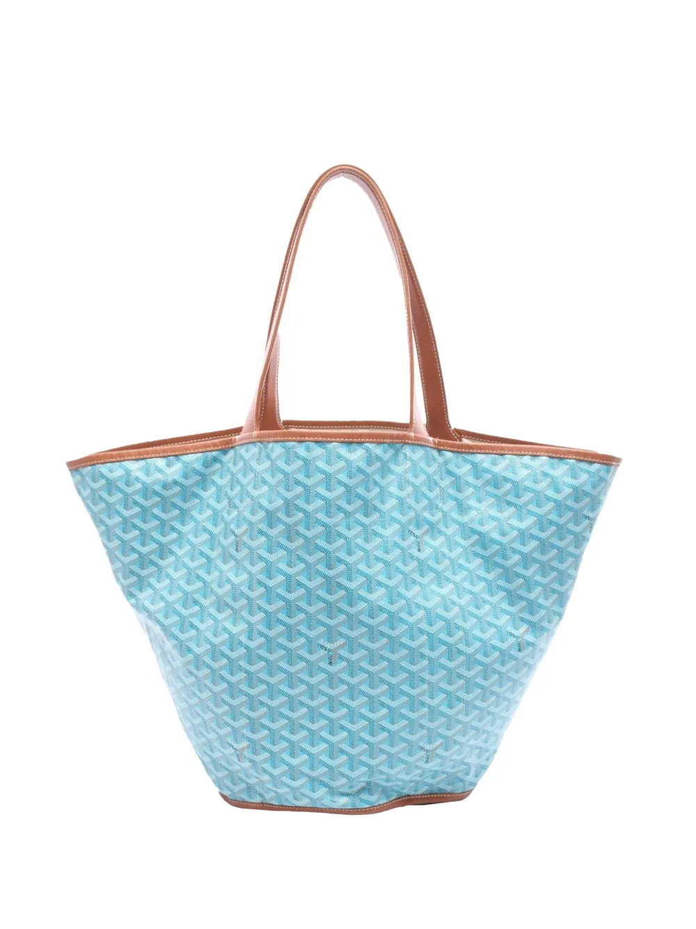 Pre-owned Goyard 2010-2025 Ine Reversible Belharra Tote Bag In White