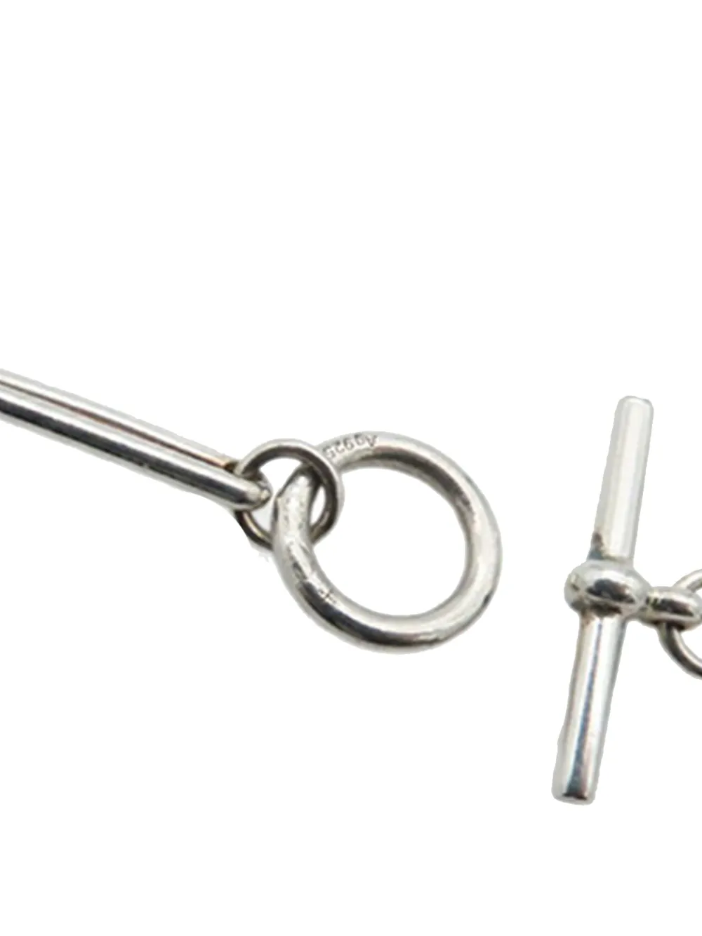 Hermès Pre-Owned collar Ex-Libris largo en plata de ley y oro rosa de 18kt 2020-2025 | Hombre | Image 2