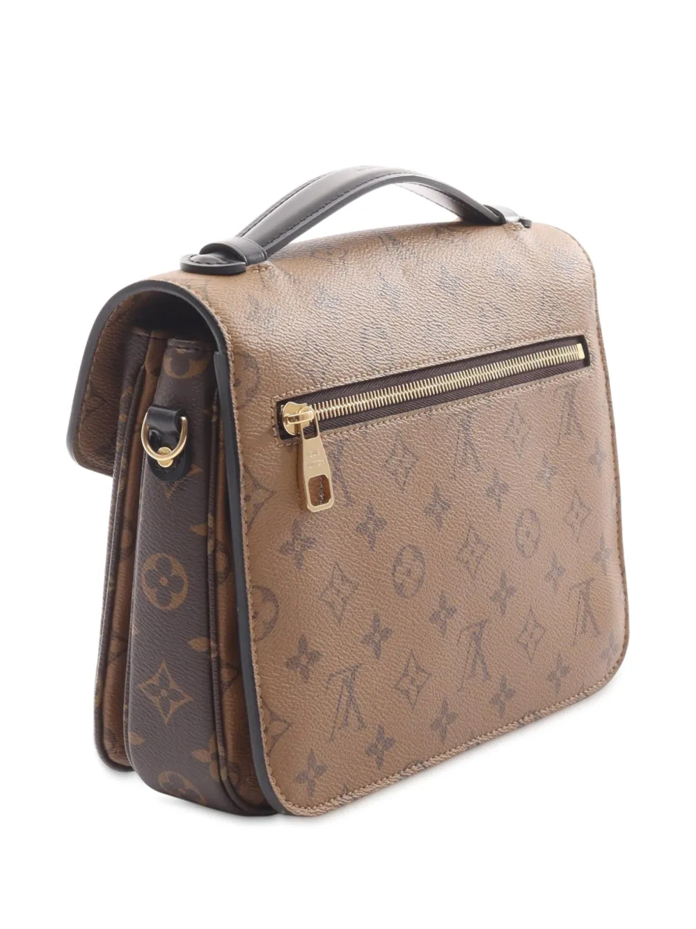 Pre-owned Louis Vuitton 2021-2025 Monogram Reverse Pochette Metis Satchel
