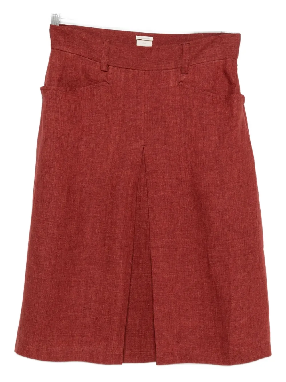 Massimo Alba Regina Pocket Midi Skirt In Burgundy