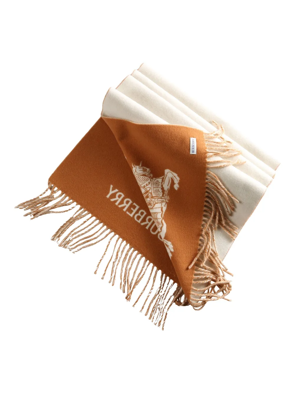 Burberry Equestrian fringed scarf | Men | Image 2