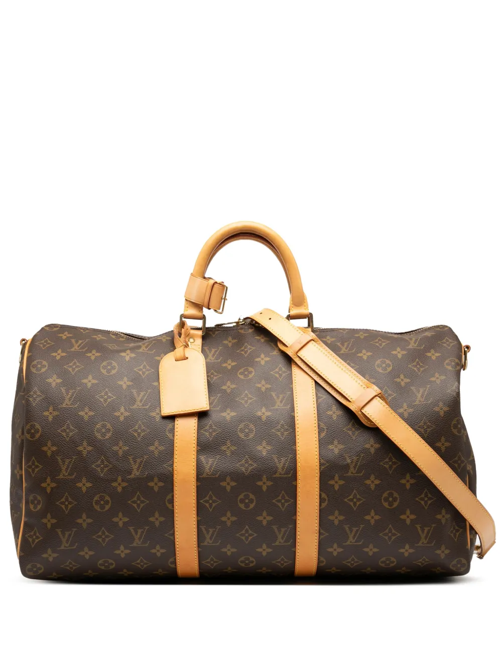Louis Vuitton Pre-Owned 1997 モノグラム キーポル バンドリエール 50 ボストンバッグ - ブラウン Louis Vuitton Pre-Owned 1997 モノグラム キーポル バンドリエール 50 ボストンバッグ - ブラウン
