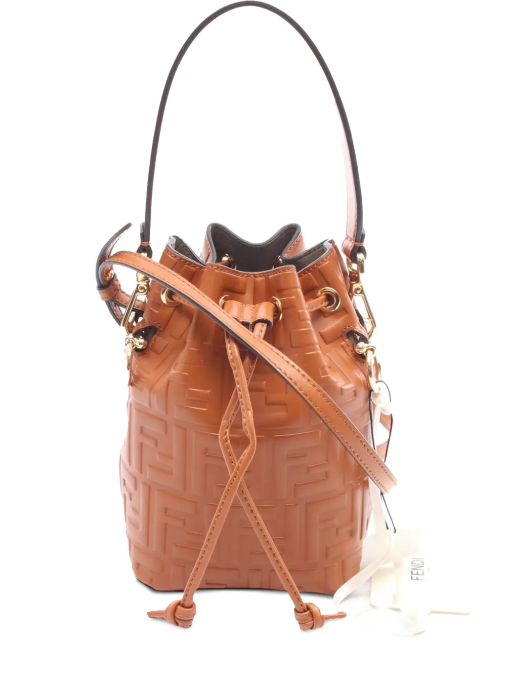Fendi Pre-Owned 2010-2025 Mini Zucca Embossed Leather Mon Tresor bucket bag | Brown | Image 1