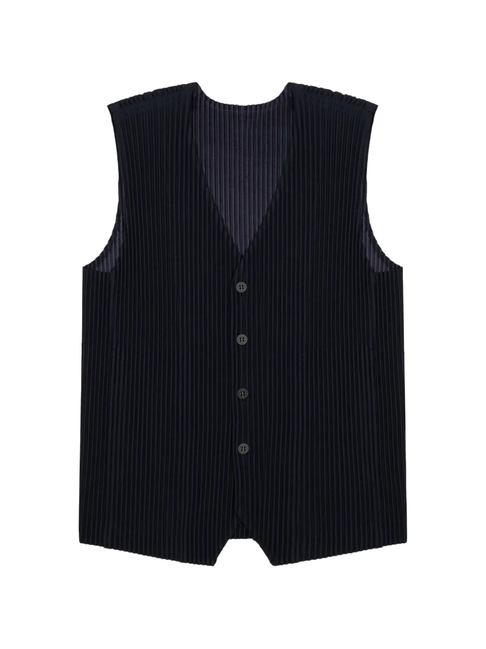Homme Plissé Issey Miyake Gilet con bottoni - Nero