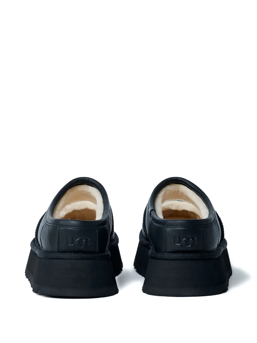 Ugg Bea Adjustable-strap Leather Slipper In Black