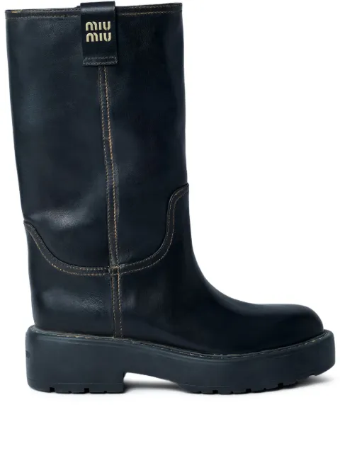 Miu Miu 55mm logo boots