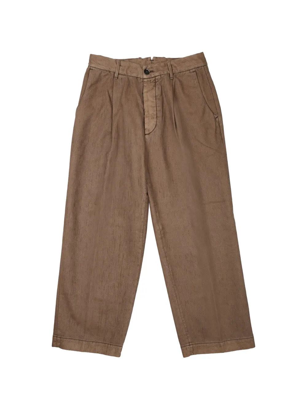 Nine In The Morning pleated straight-leg trousers - Marrone