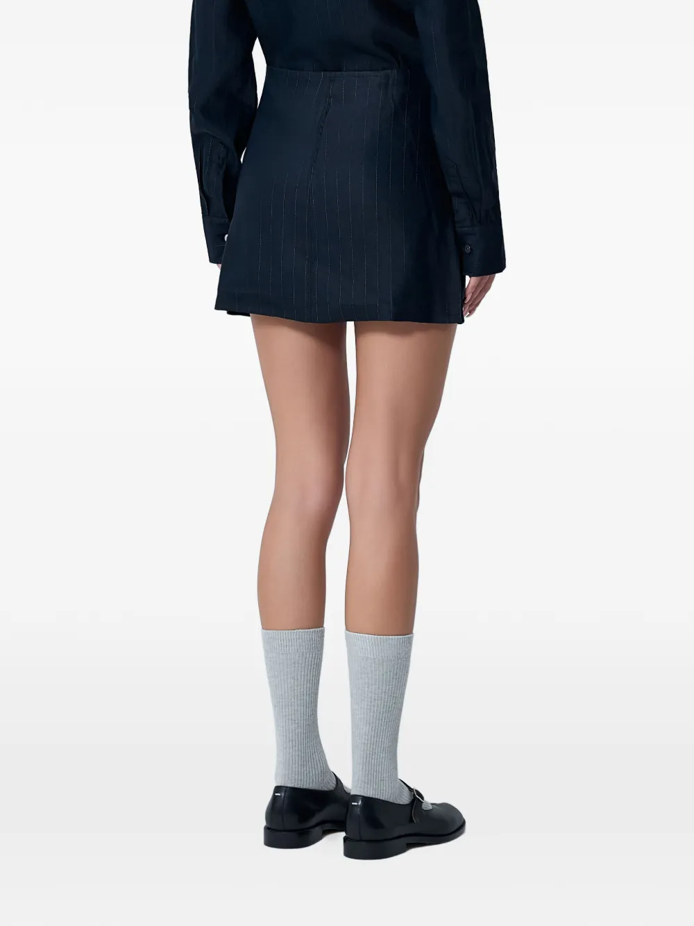  Our Legacy Pinstripe Mini Skirt - Blue 