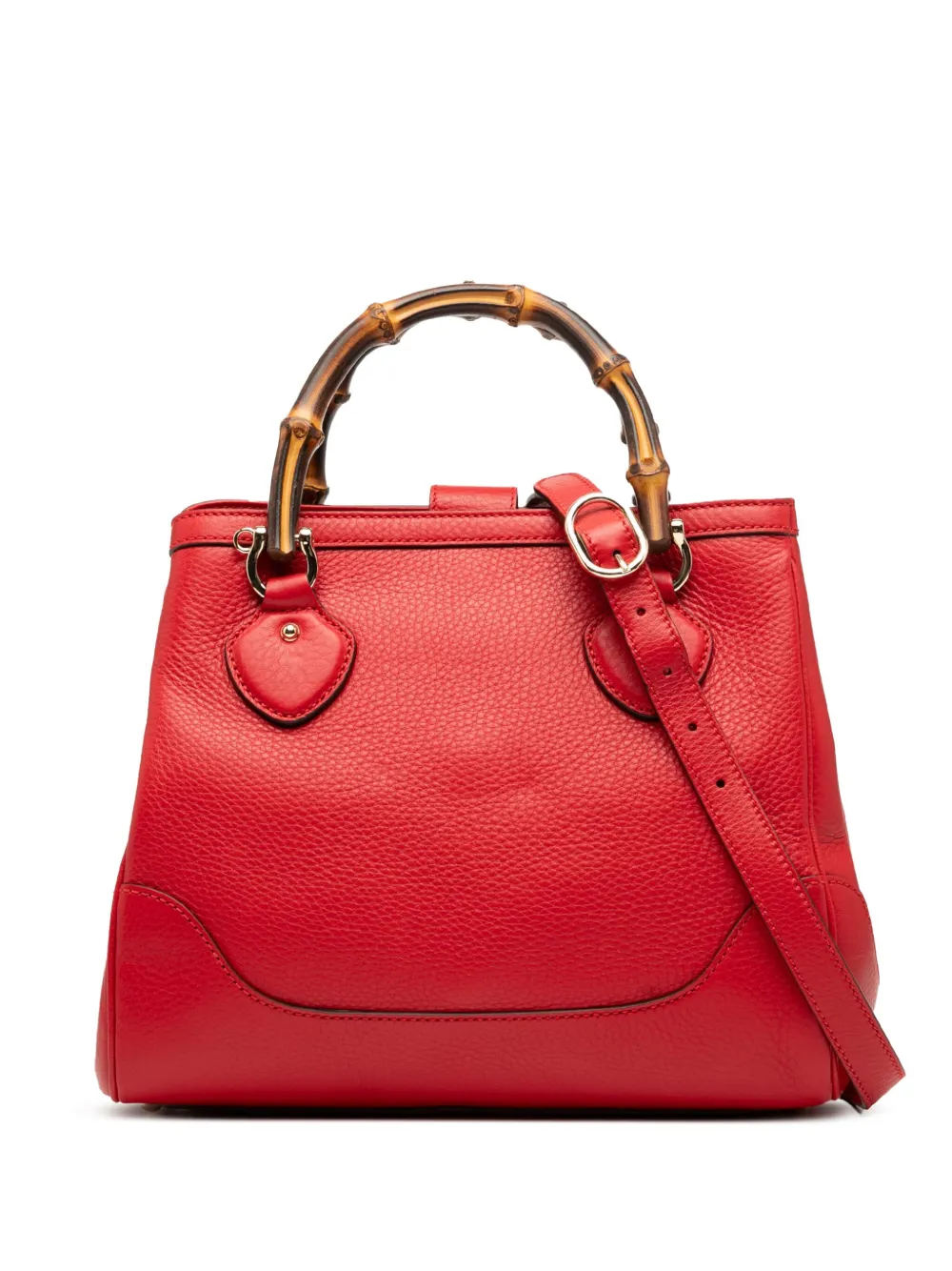 Gucci Pre-Owned 2000-2015 スモール ぺブルカーフ ダイアナ バンブー トップハンドル トート サッチェルバッグ -