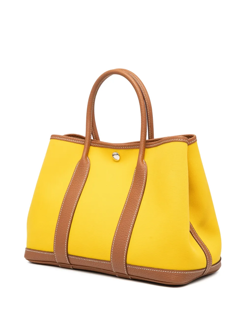 Pre-owned Hermes 2019 Toile And Negonda Garden Party 30 Tote Bag