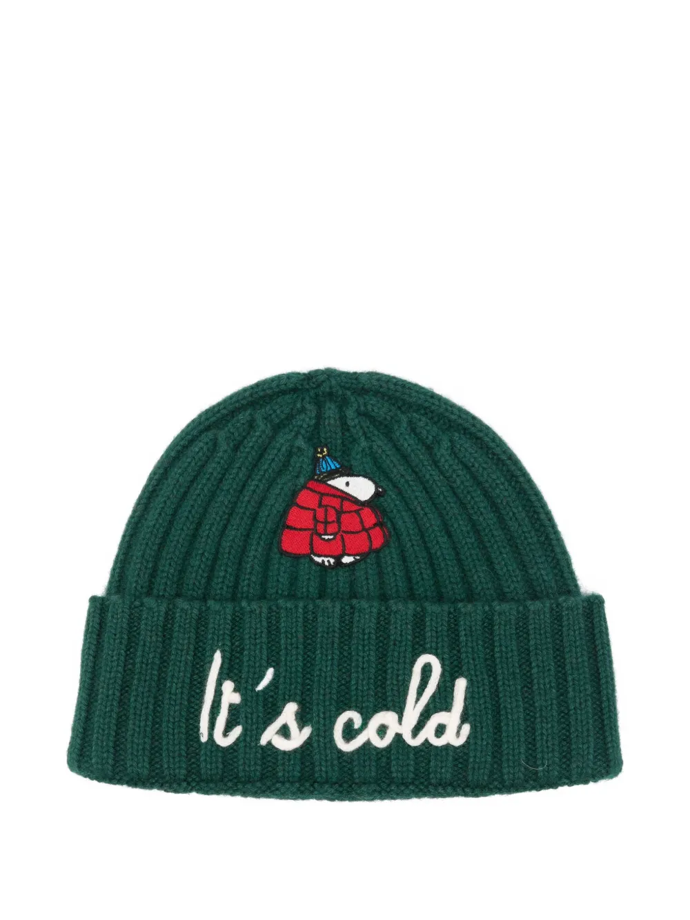 MC2 Saint Barth Kids x Peanuts Wengen Jr ribbed beanie hat | Green | Image 1