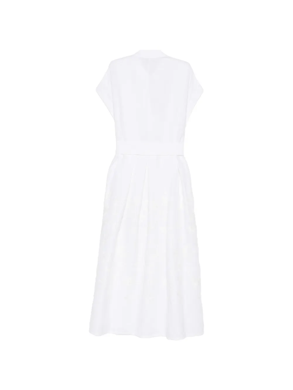 Eleventy Jurk met gestrikte taille Wit